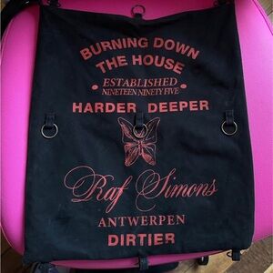 Raf Simons Black and Red Men's Bag